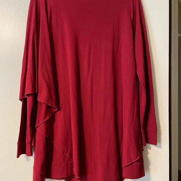 Soft Surroundings Red Madeline Tunic Lagenlook Top Size Extra Large - Picture 5 of 8